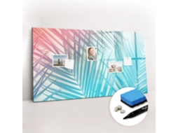 Quadro Magnético De Parede Palmeira Tropical Para A Sala De Estar Espelharte (120x60 Cm)