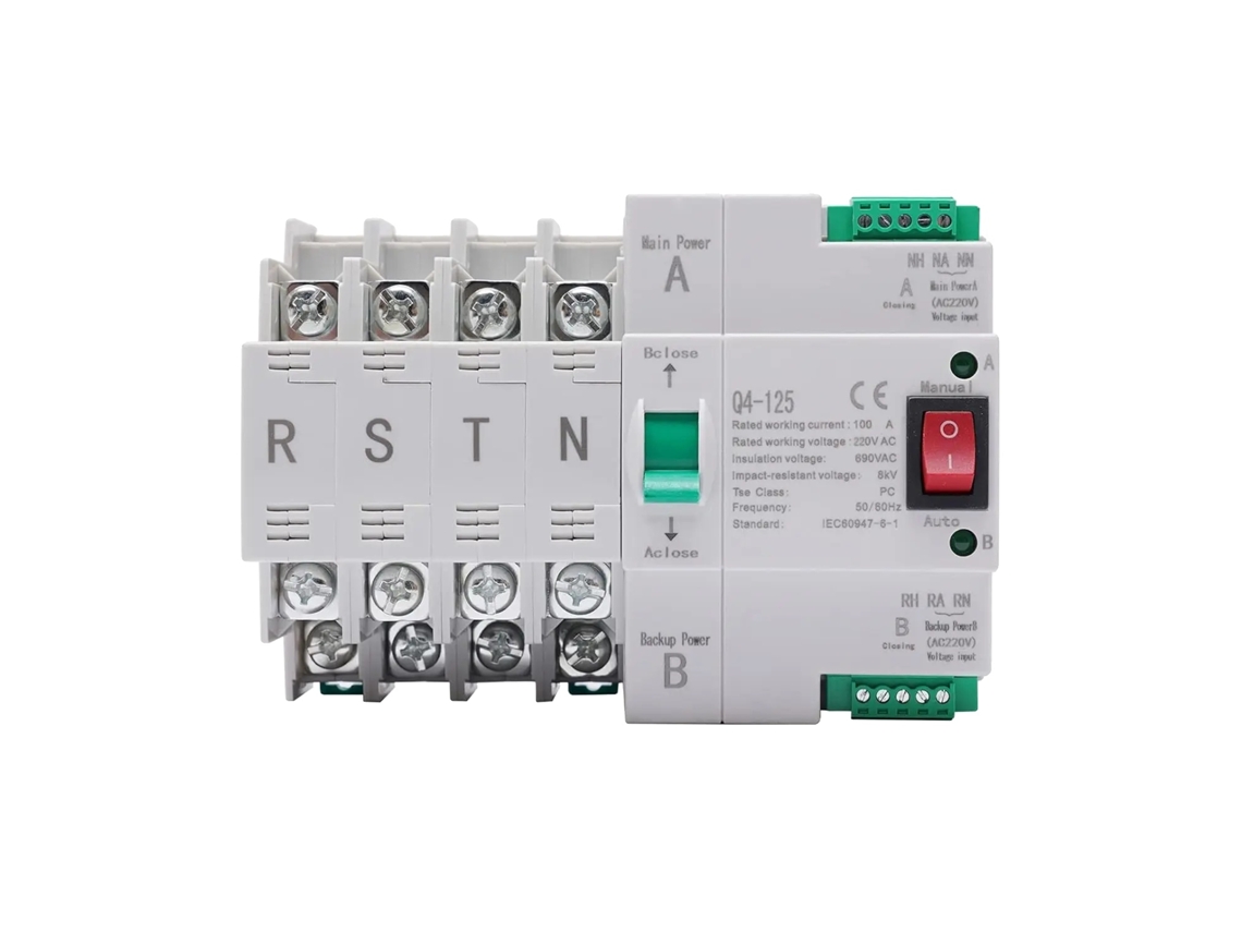 Chave De Transferência, Operação Automática, Capacidade De 63a, 220v, Cinza Oem