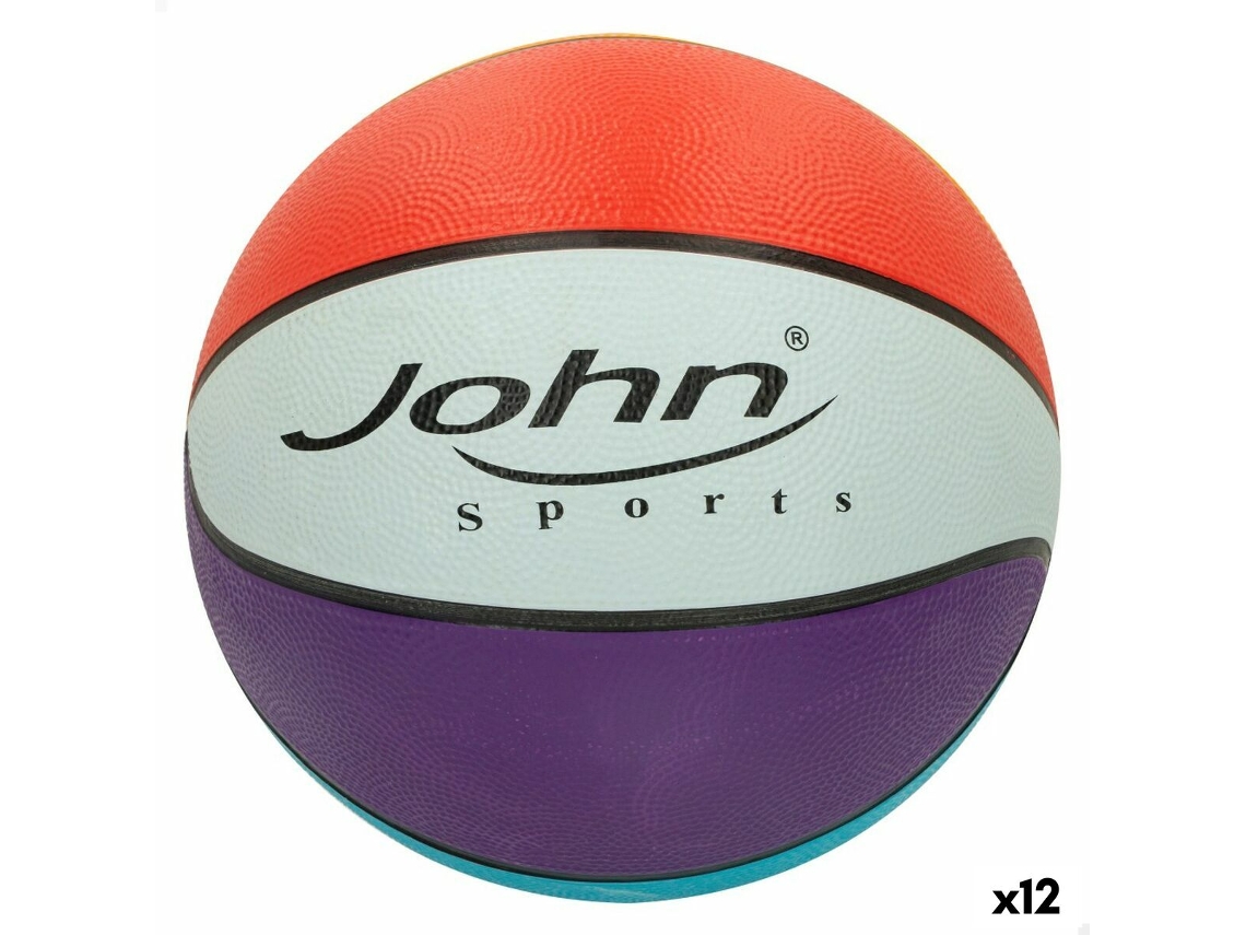 Bola de Basquetebol JOHN SPORTS Rainbow 7 24 cm 12 Unidades