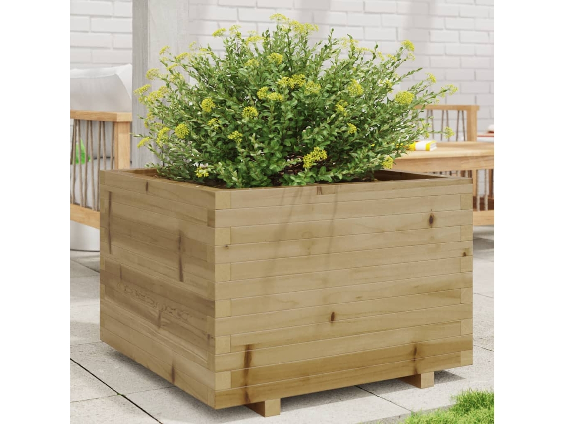 Vidaxl Vaso/floreira De Jardim 70x70x49,5 Cm Madeira Pinho Impregnada