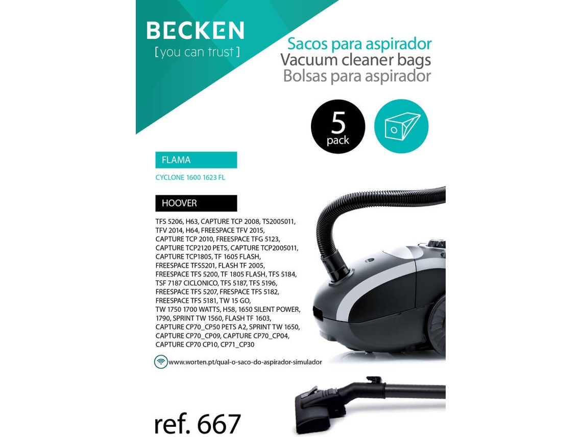 Sacos de Aspirador BECKEN REFª667 (5 unidades)