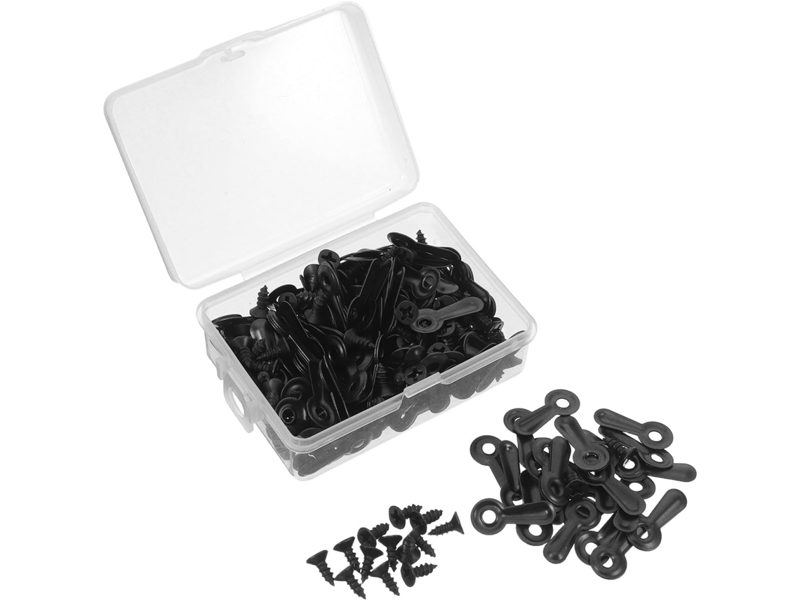 Veemoon Lote De 160 Clipes De Fixação Para Quadros Fotográficos Em Metal Preto Com Boucle Tournante Design