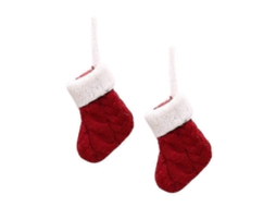 Decorações De Natal Requintadas, Talheres, Louças E Meias De Natal (4 Peças) Olysi Shop (vermelho)
