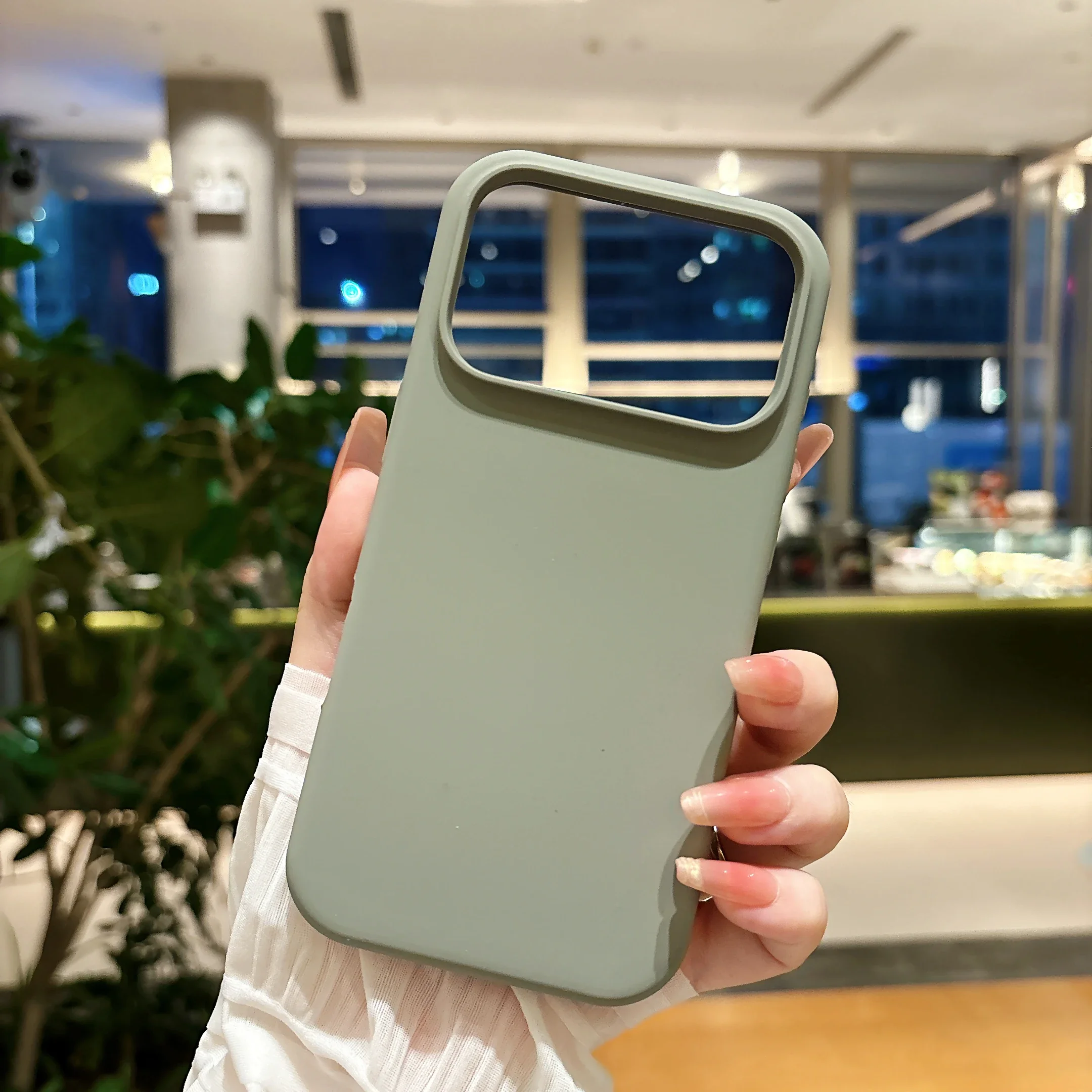 Capa Protetora Oficial Magsafe Em Silicone Líquido Para Iphone 17 Pro (cinza)