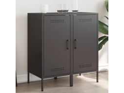 Vidaxl Aparadores 2 Pcs 36x39x79 Cm Aço Preto