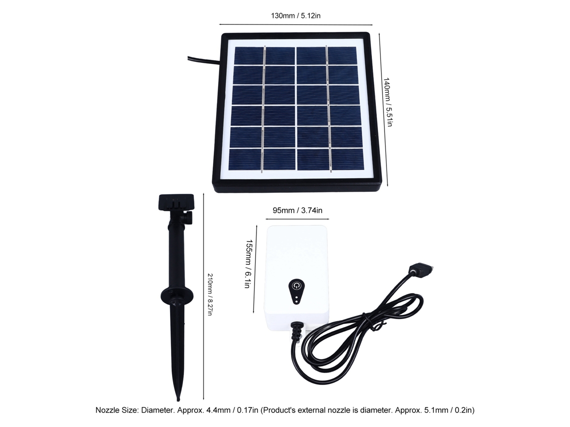 Laxiscreed Bomba De Oxigénio Solar Para Jardim E Aquários, Resistente Às Intempéries