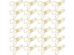 Conjunto de 50 clipes de papel Housoutil em formato de coração de metal dourado, resistentes e ideais para mesa, escola e outros usos.