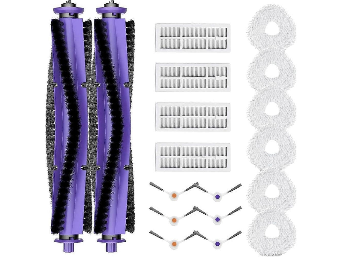 Kit De Peças De Reposição Para Aspirador Robô Narwal Freo - 2 Escovas De Rolo, 4 Filtros Hepa, 6 Panos De Limpeza, 6 Escovas Laterais_glo