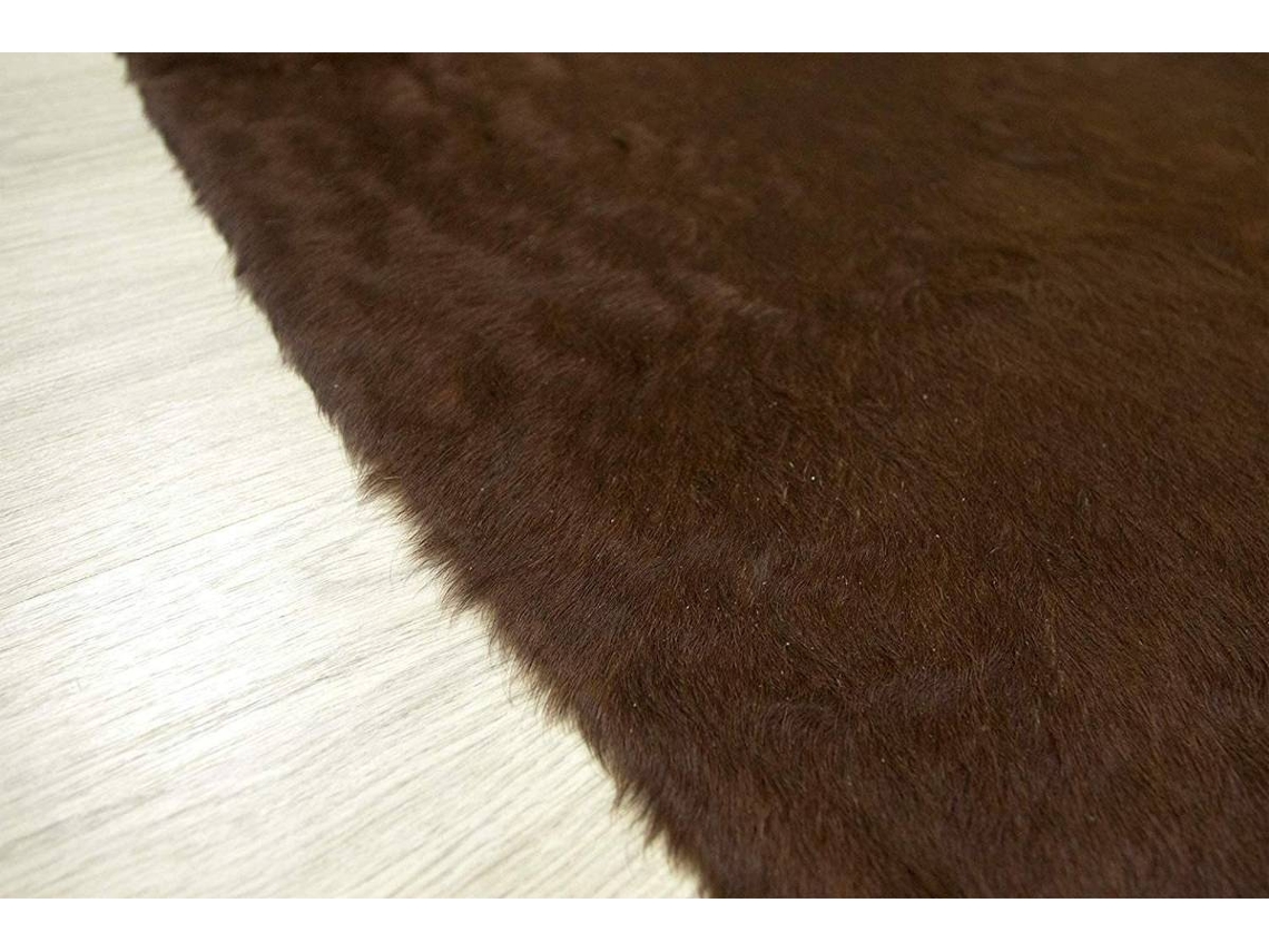 Tapete ZERIMAR Pele de Vaca (Castanho - 140x135 cm - Pele)