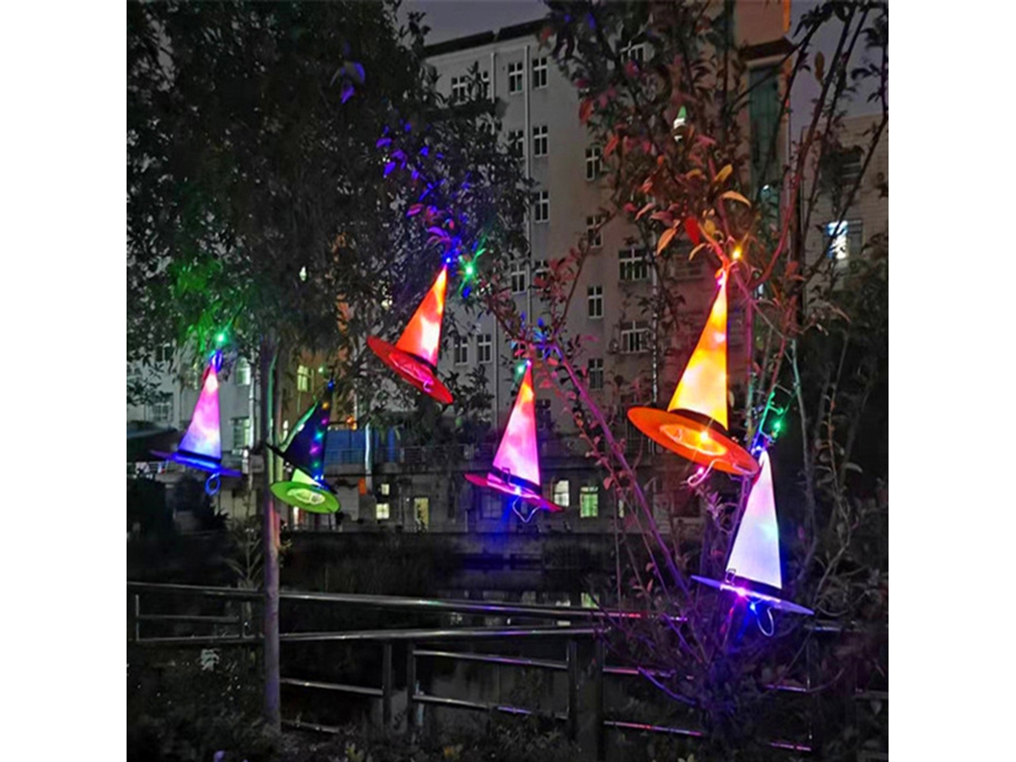 Chapéu de Halloween com luz LED, decoração para exterior LAXISCREED