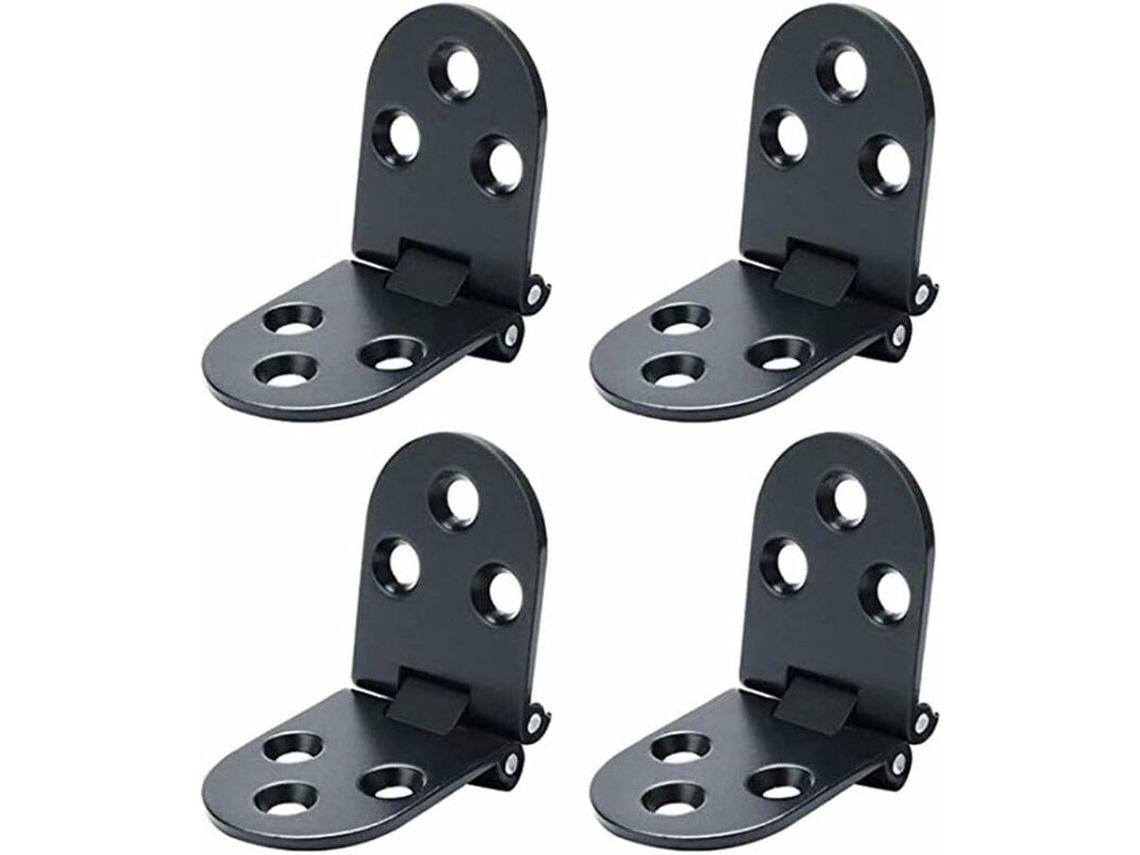 Dobradiça De Encaixe Com Folga, 4 Peças, Liga De Zinco Preta, Dobrável Para Porta, Para Ferragens De Armário, 3, 1×1, 2×0, 1 Polegadas