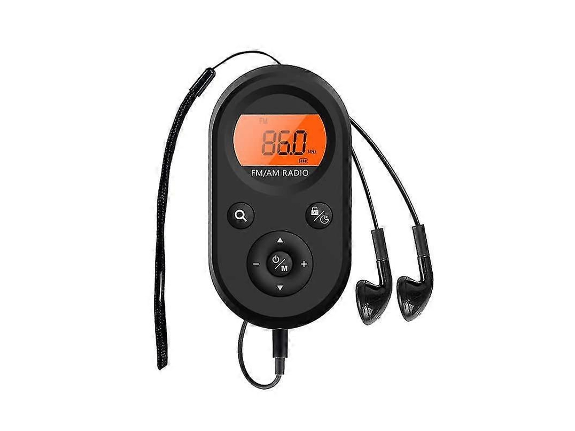 Mini Rádio Am/fm Portátil Com Temporizador E Fones De Ouvido, Bateria Recarregável Usb, Visor Lcd. Olysi Shop