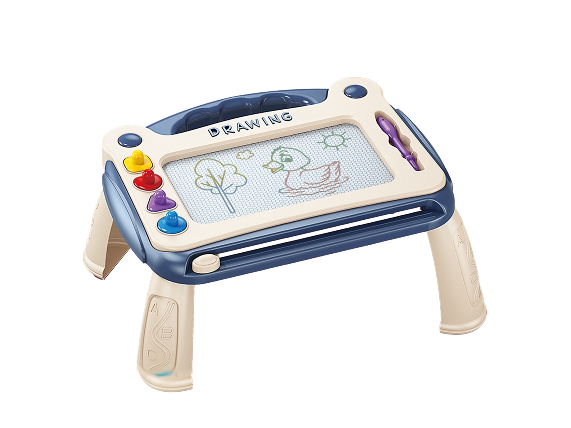 Mali quadro de Desenho Magnético Apagável com 4 Carimbos para Crianças Meninas e Meninos Azul