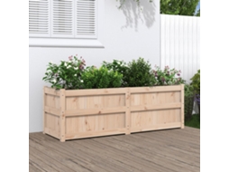Vidaxl Vaso/floreira De Jardim 150x50x50 Cm Madeira De Pinho Maciça