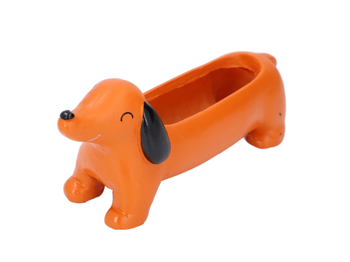 Vaso Suculenta Dachshund Adorável Drenagem Eficiente Versátil