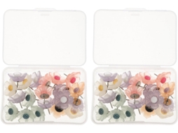 40 Tachininhas Decorativas de Resina, com Design Floral, Resistentes e Seguras para Uso Doméstico Fora da Mesa, com Estilo