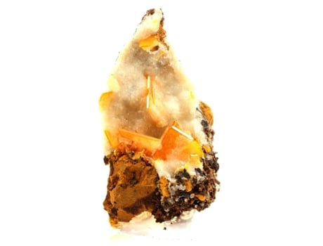Wulfenite Pedra Natural Da Região Selvagem das Montanhas Trigo Condado de La Paz Arizona Eua Cristal de Cor Amarelo Brilhante TRENDYFLAIR