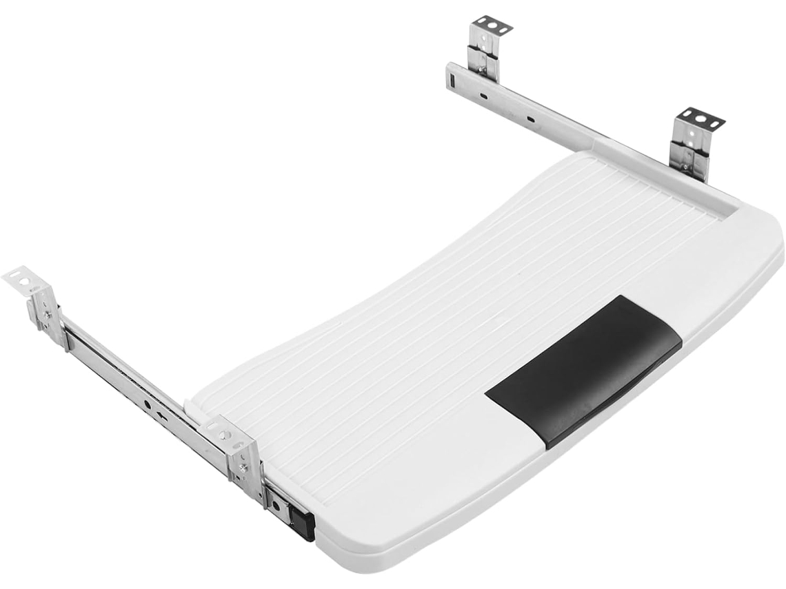 Bandeja Deslizante Para Teclado De Mesa Tofficu, Fácil De Puxar, Feita Em Plástico Pp Resistente Ao Desgaste E Aço