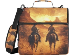 Pasta Organizadora Dois Acessórios Cowboys Canyon Terrain Com Zíper, Alça De Ombro E Mão, Fácil De Transportar, 1