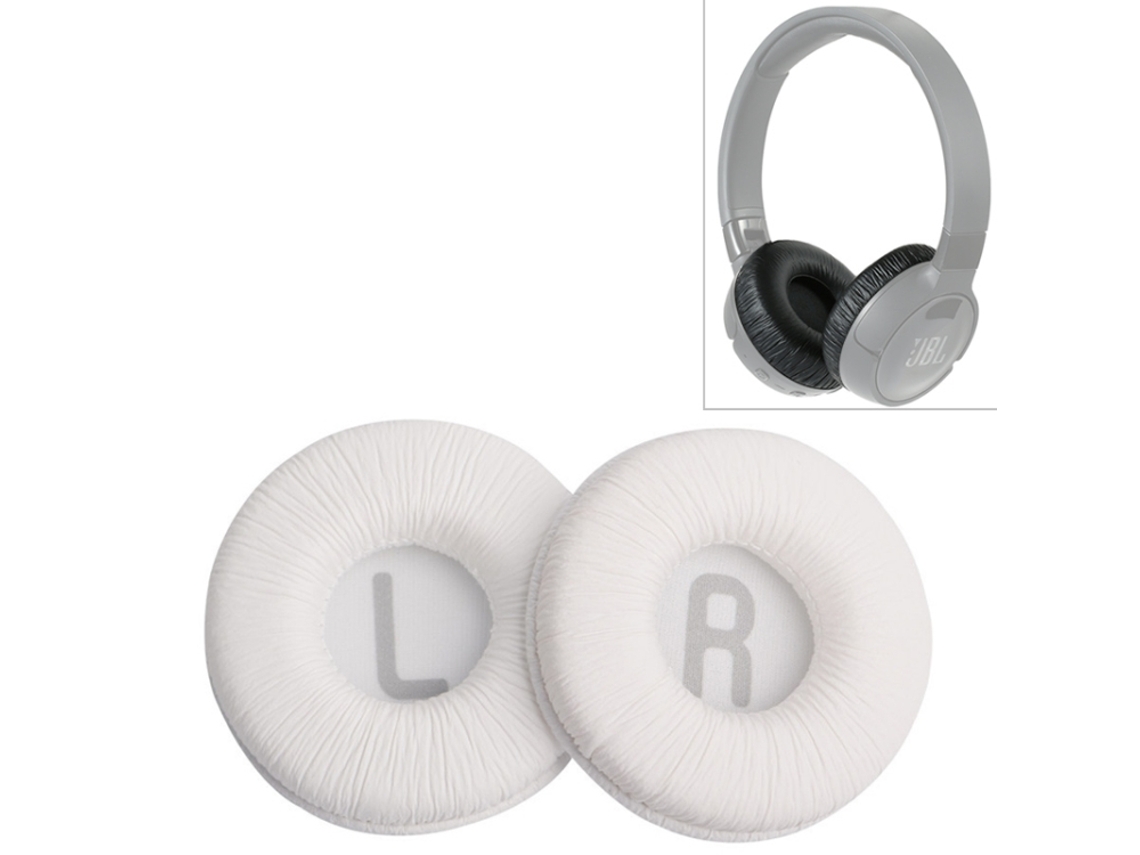 Almofada para Auscultadores JBL T520BT de Orelhas de Espuma Macia Pele Enrugada Branco XIAOMOYU