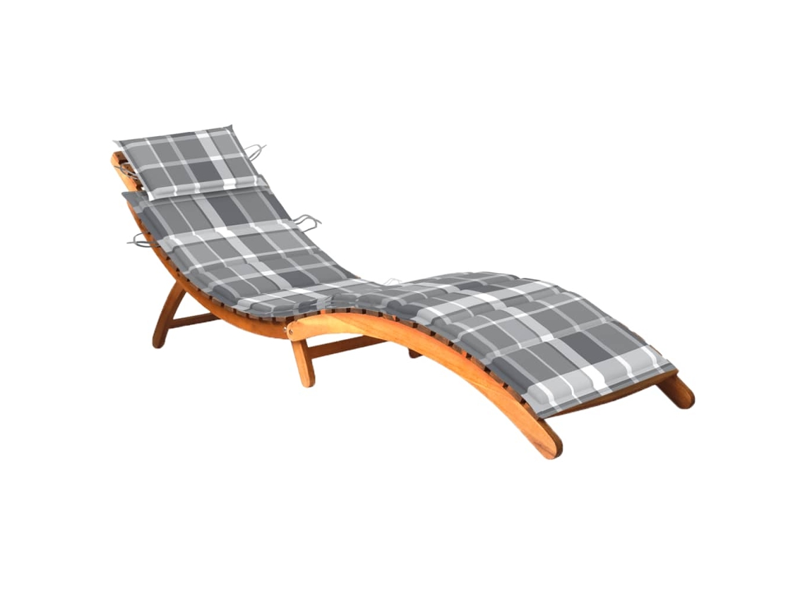 Sunlounger, Sunloungers Vidaxl Cinzeto Madeira De Acácia (n/a)