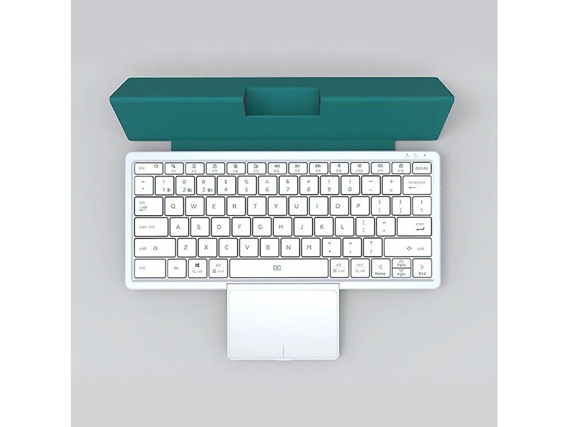 Teclado Bluetooth dobrável multidispositivo Slowmoose com touchpad, teclado sem fio recarregável com touchpad, capa dobrável para iPad e PC