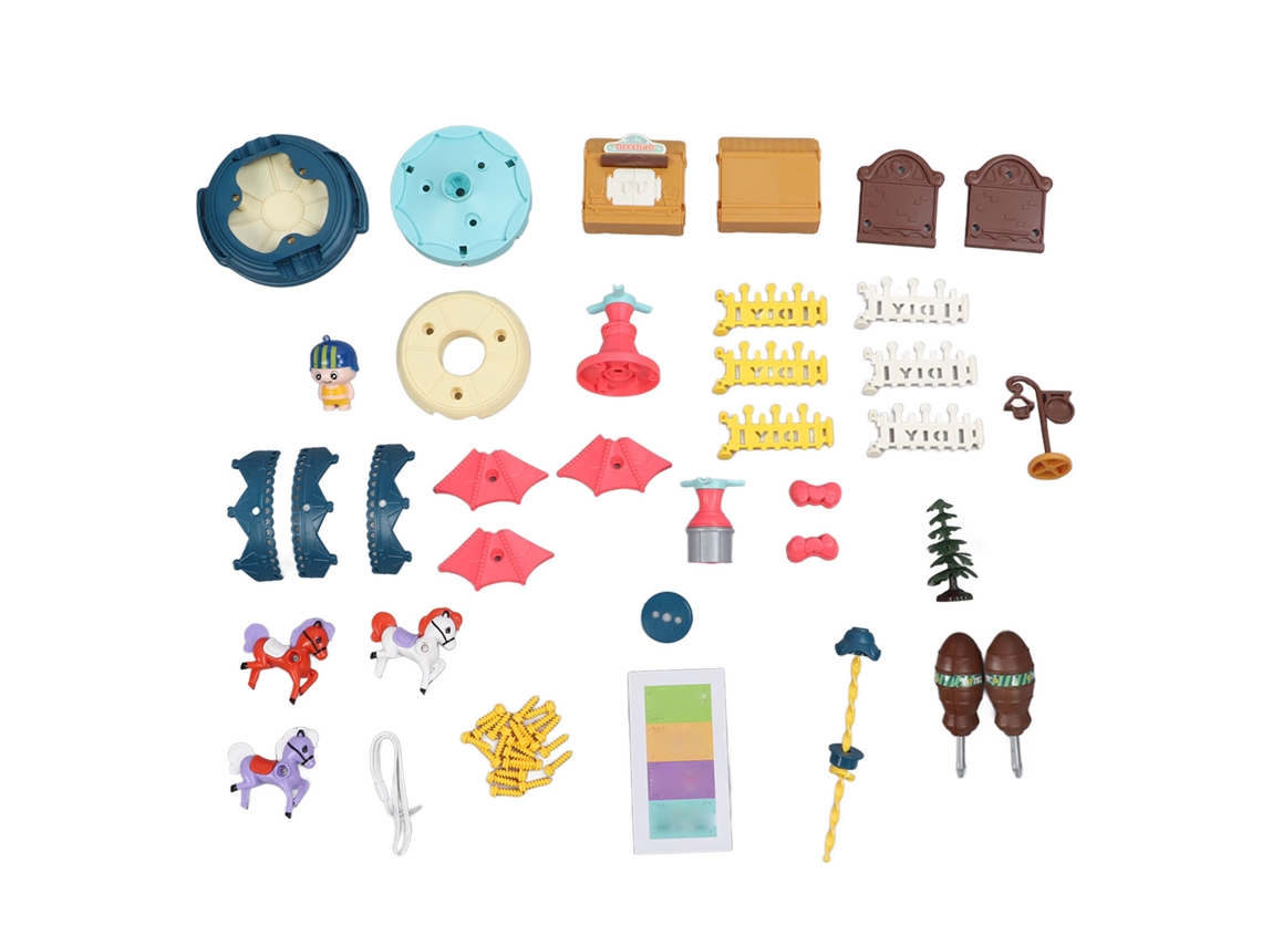 Brinquedo Carrossel De Montagem Diy Para Crianças Com Coordenação Olho-mão E Diversão