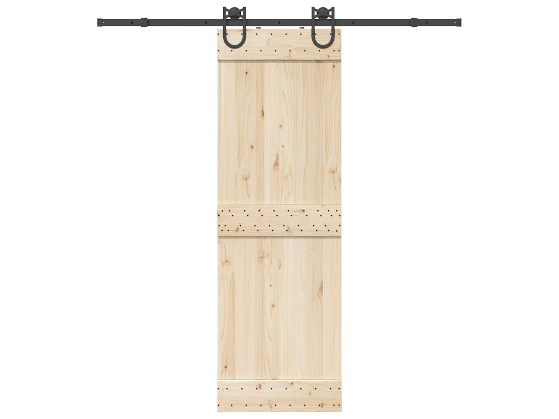 Vidaxl Kit De Ferragens Para Porta Deslizante 200 Cm Aço Preto