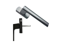 Maçaneta de Janela Batente Trancável 25mm Liga de Alumínio, Alavanca Ergonómica, 1 Peça Grey INF