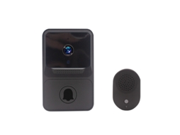 Campainha Sem Fio Wifi Com Visão Noturna E Máquina Ding Dong Para Monitoramento Residencial Preta SUNNY SPACES