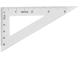 Réguas de plástico transparente Hemoton, design prático e fáceis de transportar, conjunto de 4 unidades para uso escolar.