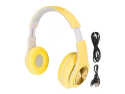 Fones De Ouvido Bluetooth Com Cancelamento De Ruído, Dobráveis, Sem Fio, Com Luz Colorida Para Celular E Laptop Ly Ebike (amarelo)