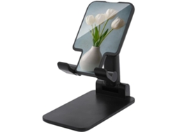 Suporte Minimalista E Elegante Para Celular Com Tulipas Brancas Em Um Vaso, Dobrável E Ajustável Para Mesa