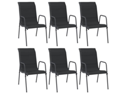 Garden Chair, Garden Chairs Vidaxl Preto Aço (n/a)