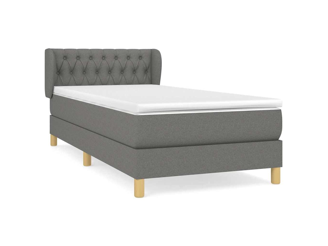 Box Spring Bed, Box Spring Beds Vidaxl Cinzeto Tecido (100 X 200 Cm)