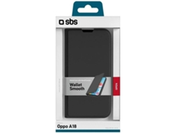 Capa SBS BookWallet OPPO A18 (Outlet Caixa Aberta - Preto)
