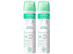 Desodorante em spray anti-umidade espiral vegetal desodorante 48H conjunto de 2 x 75 ml SVR