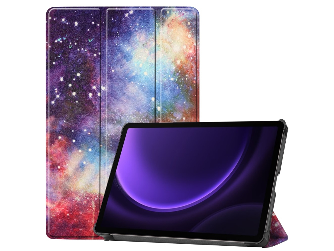 Capa dupla para Samsung Galaxy Tab S10 Fe com estampa de céu estrelado