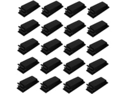 Organizador De Cabos Usb Adesivo Preto, 20 Unidades, Pa66 Para Armazenamento |