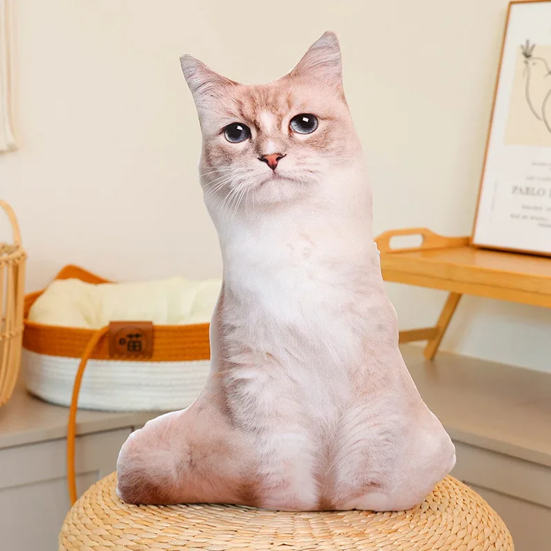 Brinquedo de Pelúcia Realista de Gato em 3d com Enchimento Macio MDUG (estilo 1 48cm)