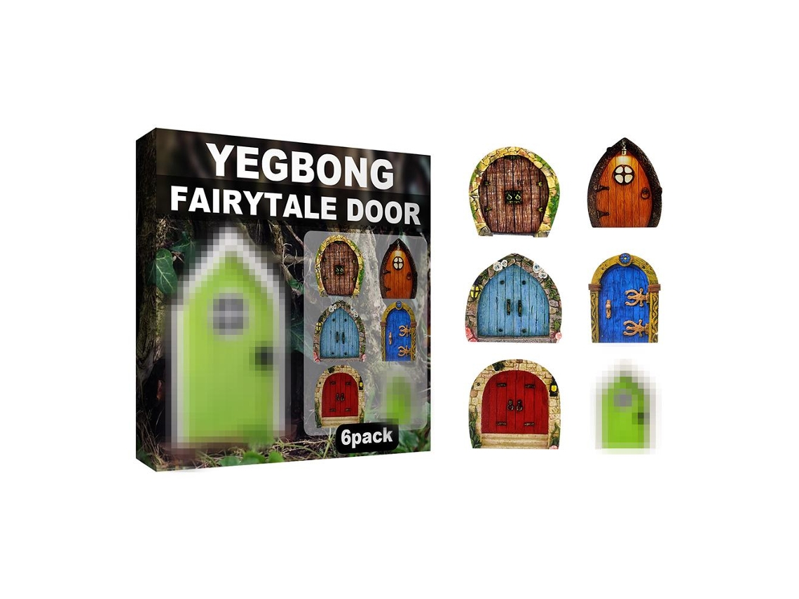 Ats set de 6 Portas de Fadas Miniaturas Kit de Manualidades para Jardim Decoração Infantil Presente