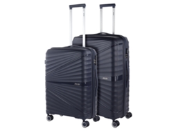 Conjunto de mala rígida Pp cinza escuro JASLEN Bremen (50X76x28 Cm - 90L)