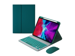 Capa de Teclado Bluetooth para iPad Air com Luz de Fundo e Rato XIAOMOYU