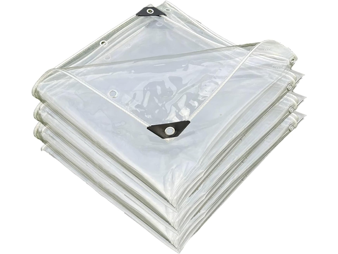 Clear Waterproof Cover Tarp Foldable With Grommets And Reinforced Edges, Pvc Vinyl Tarpaulin Greenhouse For Garden