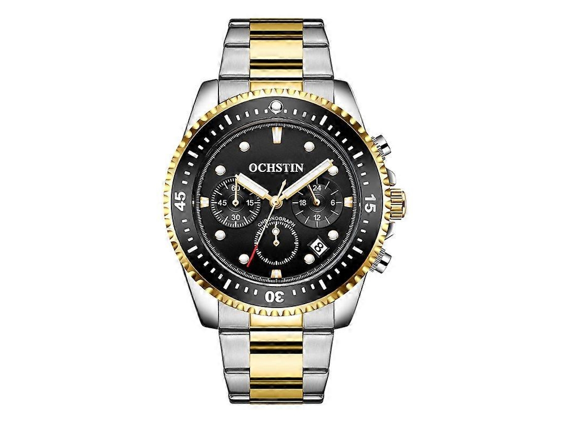 Relógio Masculino Multifuncional Ochstin 7019c Com Movimento De Quartzo, À Prova D'água E Com Pulseira De Aço Luminosa.