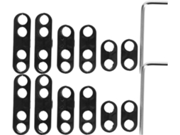 Conjunto de 14 guias para cordão de ignição de vela, em plástico e aço inoxidável.