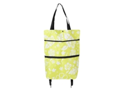 Carrinho de Compras Dobrável em Tecido Oxford Macio com Rodas Dobráveis, Resistente e Reutilizável, Ideal para Compras Ou Viagens. GOKOCO