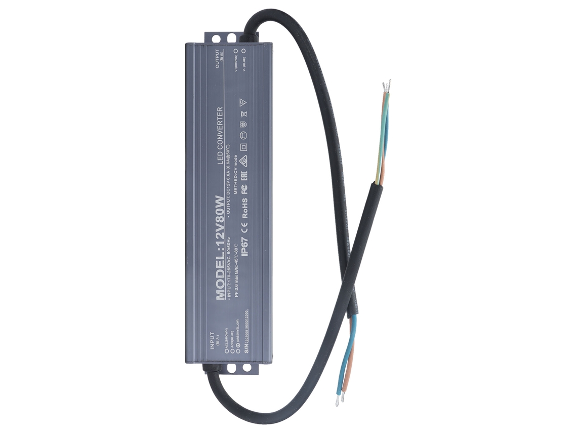 Laxiscreed Fonte De Alimentação Led Ip67 12v 6.6a À Prova D'água, Resistente E Fiável