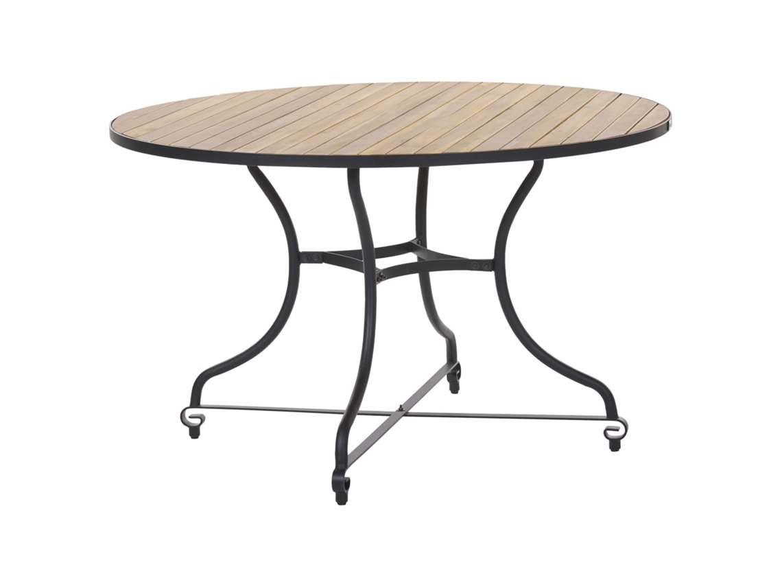 Mesa De Refeição De Jardim Lascari 120 Cm 120 Cm Madeira De Acácia Castanho Claro