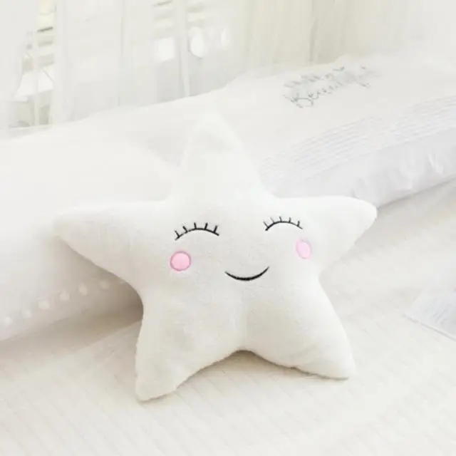 Novo Travesseiro/almofada de Pelúcia, Decoração para Quarto MDUG (estrela Branca 50cm)